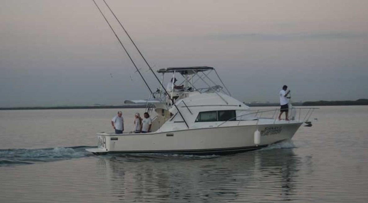 Deep sea fishing charter offshore near Cozumel, Mexico